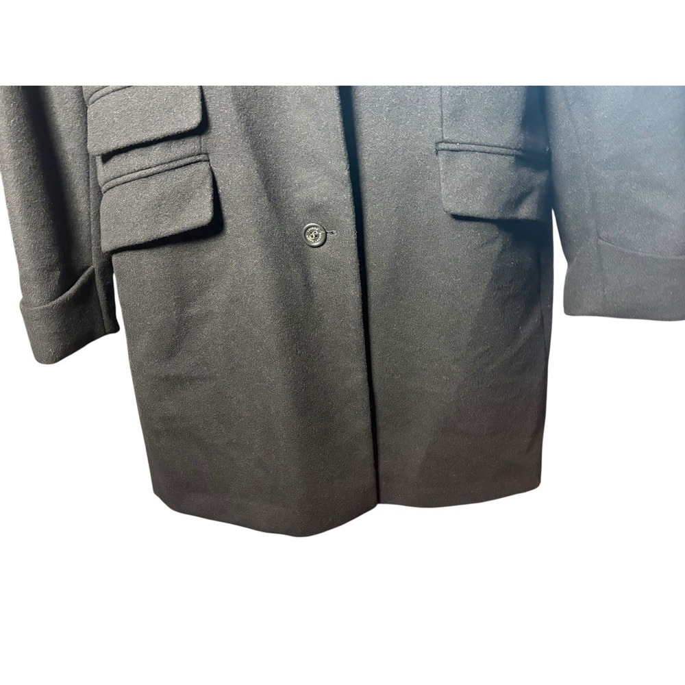 Lauren Ralph Lauren Women's Wool Blend Long Sleeve Mid Length Black Coat Size 16 - Picture 5 of 15